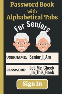 Password Book with Alphabetical Tabs: Large Print Username and Password Log Book - Picture 1 of 2