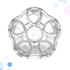  Glass Dome with Base Baseball Display Case Heart Shape Tea Ceremony Accessories