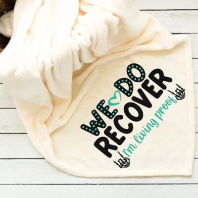 We Do Recover Addiction Recovery Fleece Blanket 50x60 Custom Photo Throw Blanket - Image 1 of 2