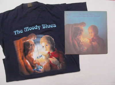 Camisa da turnê Moody Blues 1966 tamanho G e LP Every good boy Meres Favour VTG - Imagem 1 de 4