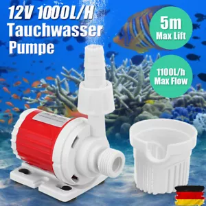 12V Mini Solarenergie Tauch Wasserpumpe 1100L/H Brunnenpumpe Garteneich Pool Neu - Bild 1 von 12