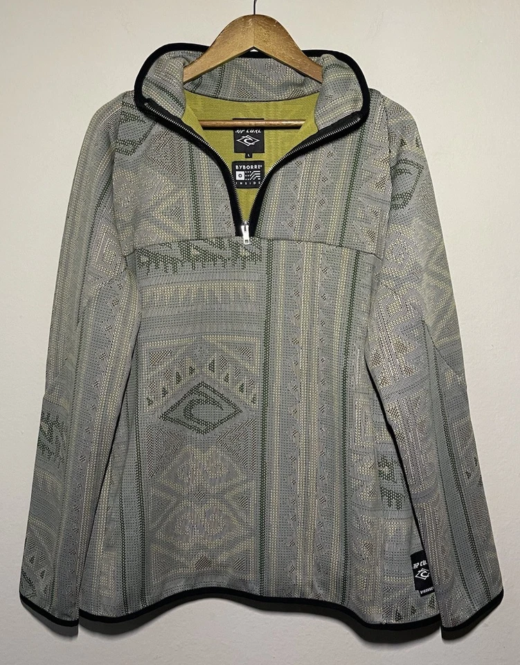 Sudadera Pullover Rip Curl X Byborre Cuarto Cremallera Crew Grande Nueva con Etiquetas Surf $459.95 Foto 1 de 4