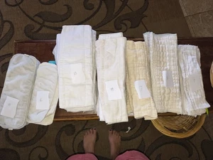 Huge 40 Diaper Cover And 65 Cloth Cotton Liner Set With 2 Diaper Pouches - Picture 1 of 22