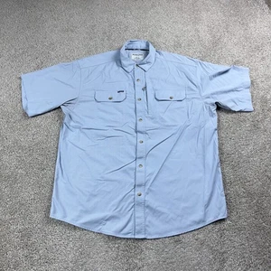 Poncho Shirt Mens Large Blue Fishing Outdoors Hiking Uv Protection Button Up - Picture 1 of 11