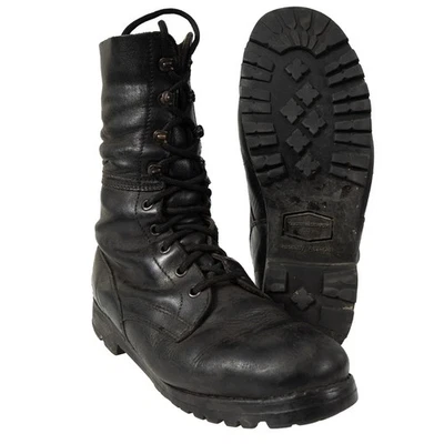 Original Austrian Army Black Leather Paratrooper Boots - vintage Army Surplus - Image 1 of 4