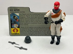 FIGURA DE ACCIÓN DE COLECCIÓN HASBRO 1987 G.I JOE COBRA VÍBORA DE HIELO 100% COMPLETA - Imagen 1 de 9