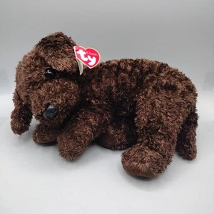 TySilk Classic Beanie Baby Buddy 2001 Nuzzle the Dog Brown Lab Stuffed Plush 12" - Picture 1 of 9