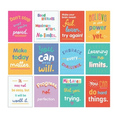 Carson Dellosa Mini Posters: Growth Mindset Quotes Poster Set (12 mini posters) - Image 1 of 4