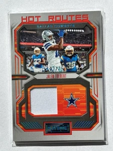 2022 Panini Playbook Hot Routes Mem Platinum /75 Jalen Tolbert #HR-33 Rookie RC - Foto 1 di 2