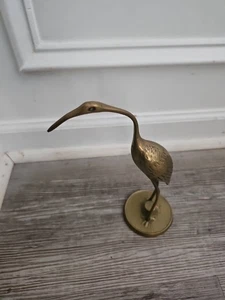 Vintage 60er Patina Messing Kranich Statue Figuren MCM Küstenstil Menge 1 - Bild 1 von 6