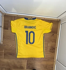 Sweden 2016/2017 Ibrahimovic Home Soccer Jersey Size M Medium - Picture 1 of 6