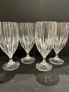 4 Mikasa Crystal Park Lane Ice Tea Glasses Goblets 7 1/4” - Picture 1 of 6