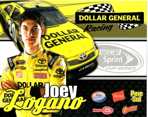 2012 JOEY LOGANO "DOLLAR GENERAL" #20 NASCAR SPRINT CUP SERIES POSTCARD Cover