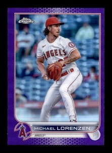2022 Topps Chrome Purple Refractor #USC134 Michael Lorenzen LA Angels Baseball