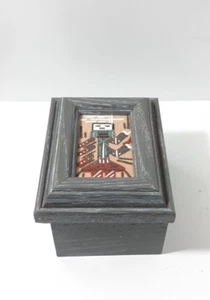 NAVAJO Indian Handmade Authentic Sand Painting Wood Trinket Box - Picture 1 of 7