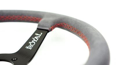 Grip Royal - Volante - Bruto - Gris Syn. Gamuza con puntada roja 350 mm Foto 1 de 4
