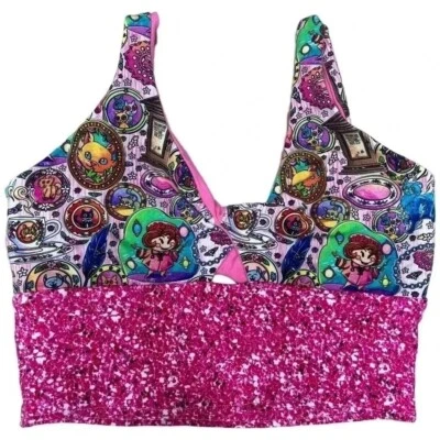 Handmade Harry Potter Umbridge Bralette Twist Bra | Sports Bra Loungewear– Small - Image 1 of 4
