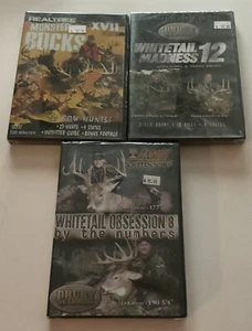 (3) DEER HUNTING DVD - REALTREE WHITETAIL Obsession's Madness MONSTER BUCKS new - Picture 1 of 8