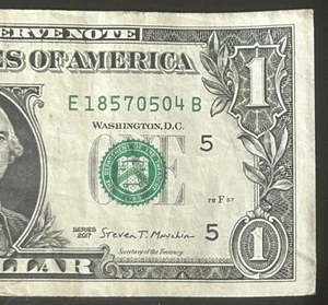 $1 Fancy Serial Historical Date Note May 4th, 1857 (5/4/1857) (E18570504B) - Picture 1 of 3