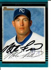 "Kansas City Royals" Nate Field Hand Signed BOWMAN Trading Card Todd Mueller COA