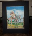 16 x 20 WITH MAT==DALE ATKINS PRINT COUNTRY FARM HORSE WESTERN BOOTS COWGIRL 