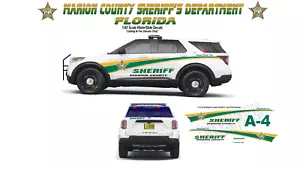 1/43 Scale Marion County FL Sheriff 2022 Ford Explorer Waterslide Decals - Picture 1 of 1
