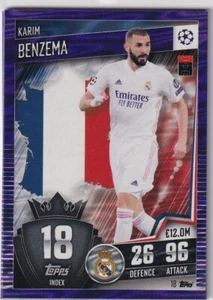 Topps Match Attax 101 20/21 Purple Parallel Edition No. 18 Karim Benzema - Picture 1 of 1