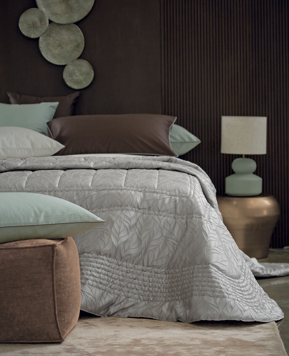 Copriletto Estivo Jaquard Dalia - Mistro Cotone E Poliestere, Made In Italy - Foto 6