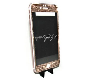 Bling Screen Protector CRYSTALLIZED iPhone 6 6s 7 8 Plus SE Bedazzled Custom - Picture 1 of 7