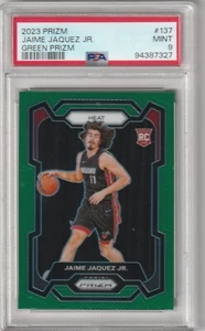 Jaime Jaquez Jr. Rookie Card 2023-24 Panini Prizm Green Prizm PSA 9 #137 - Imagen 1 de 2