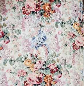 Vtg Ralph Lauren Curtain Panel "Allison" 100% Cotton. Lined. Floral. Made n USA - Picture 1 of 13