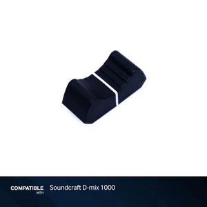 Soundcraft Black Fader Cap with White Line for D-mix 1000 - Picture 1 of 4