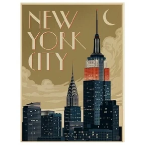 829 - New York City Travel Poster Vintage Fridge Refrigerator Magnet - Picture 1 of 1