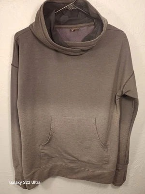 Calia Hoodie Womens M Heathered Gray Pullover Oversized Thumbholes - Imagem 1 de 4
