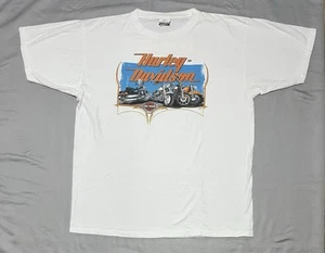 Vintage Harley Davidson Shirt Mens 2XL White Graphic Firenze Italy Y2K Adult XL - Picture 1 of 12