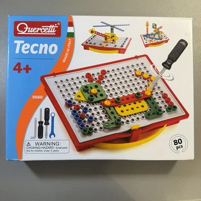 Quercetti Tecno 80 Piece Building Set 0560 Italy Tool Game STEM STEAM Ages 4+ - Image 1 of 4