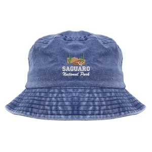 Saguaro National Park embroidered bucket hat, desert scene hat - Picture 1 of 2