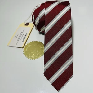 THOM BROWNE Classic Tie in Tricolor Stripe Silk/Cotton Blend 56x2” Slim MSRP$240 - Picture 1 of 13
