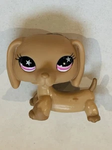 Littlest Pet Shop Authentic Dachshund Pink StarEyes LPS - Picture 1 of 5