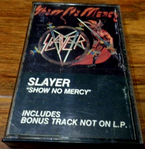 SLAYER - SHOW NO MERCY CASSETTE TAPE (1983 METAL BLADE/RESTLESS 710-34-4) TESTED - Bild 1 von 5