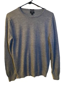 J.CREW Mens Gray 100% Merino Wool Luxury Soft Sweater LongSleeve Crewneck SMALL - Picture 1 of 8