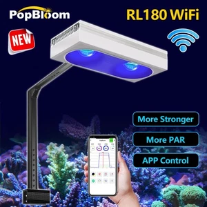 PopBloom RL180 Full Spectrum Reef Light Marine LED Aquarium Light Saltwater Tank - Picture 1 of 17