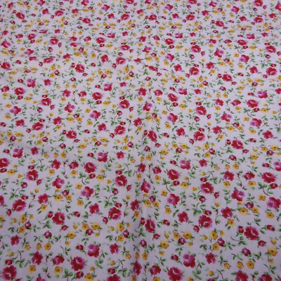 Betty & Maude Little Quilts Henry Tela de Vidrio Rosa Floral 44" x 43" Cottagecore Foto 1 de 4