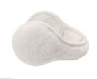 Bouchons/chauffe-oreilles pour femmes luxuriants blanc neige réglables derrière la tête années 180 NEUF !