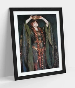 J CANTANTE SARGENT, ELLEN TERRY COMO DAMA MACBETH - ENMARCADO ARTE IMAGEN PAPEL IMPRESIÓN - Imagen 1 de 10