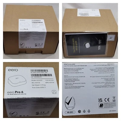 eero Pro 6 1000 Mbps Wireless Router - K010001, White - Brand New! - Image 1 of 4