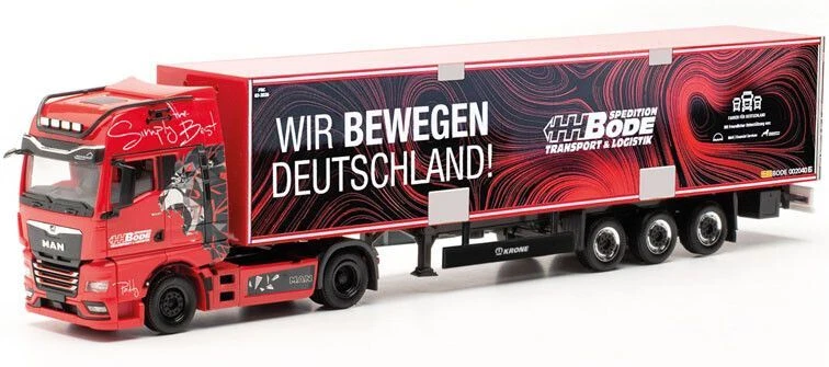 HERPA - MAN TGX GX 4x2 con rimorchio frigorifero a 3 assi HH Bode - 1/87 - HE... - Immagine 1 di 4