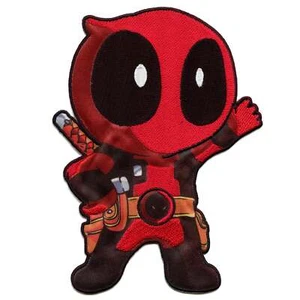 Marvel Animated Deadpool Character Embroidered Iron On Applique Patch - Picture 1 of 3