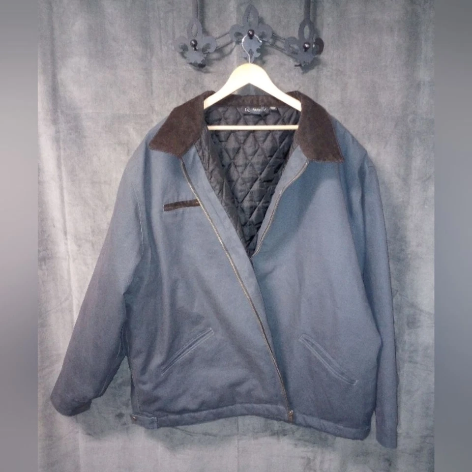 Dunbrooke Navy Blue Mountaineer Chore Jacket Size 4X EUC P2P 33 In Length 31 In - Image 1 of 4