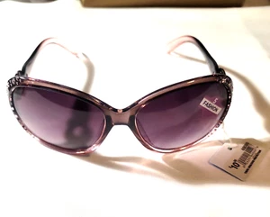 Piranha Fashion 5 Sunglasses Style # 60000 Dark Purple Clear Frame Gems - Picture 1 of 8